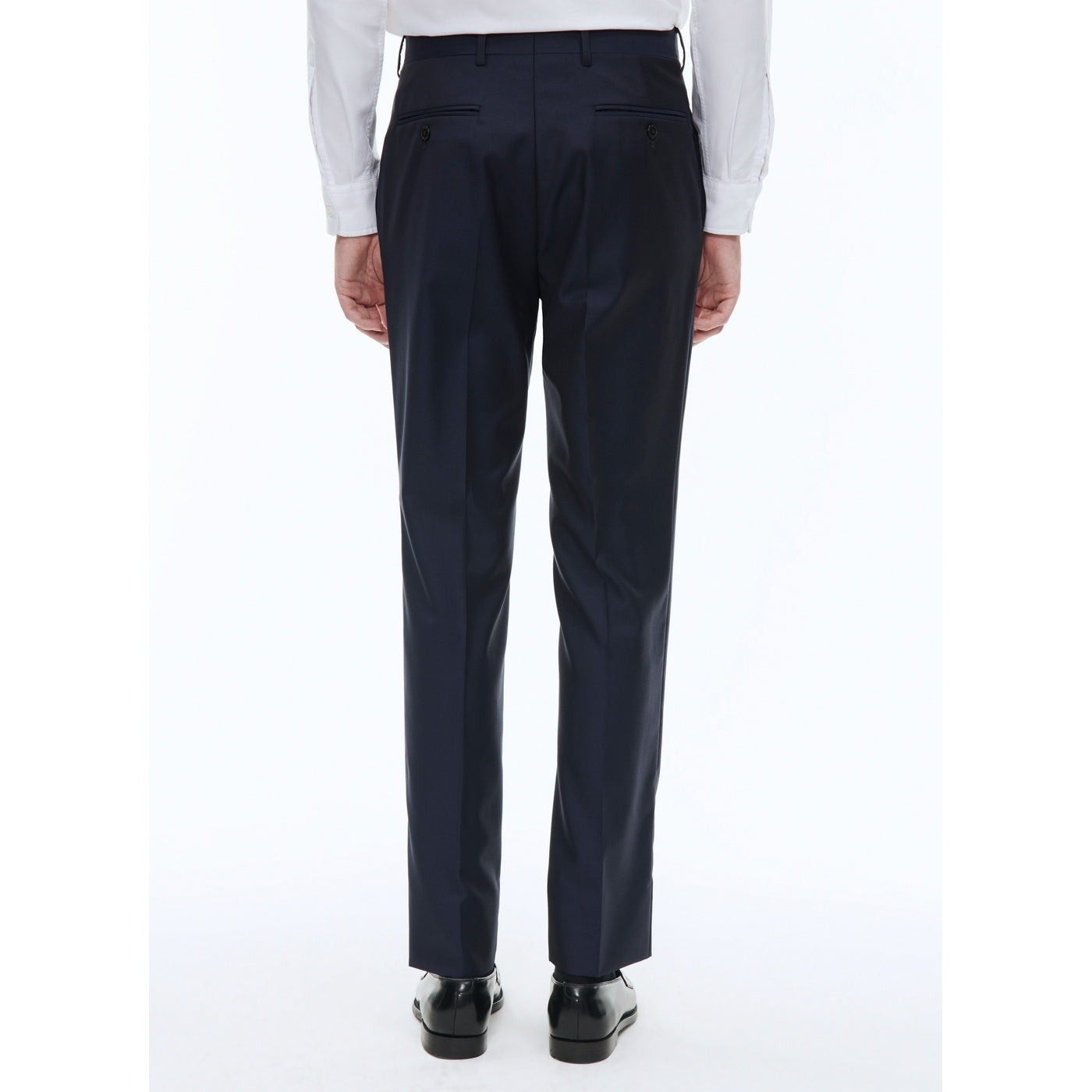Pantalón de traje Serge liso azul marino - Carbón