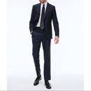 Navy Plain Serge Suit Pants - Carbon