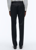 Pantalon De Costume En Serge Unie - Noir