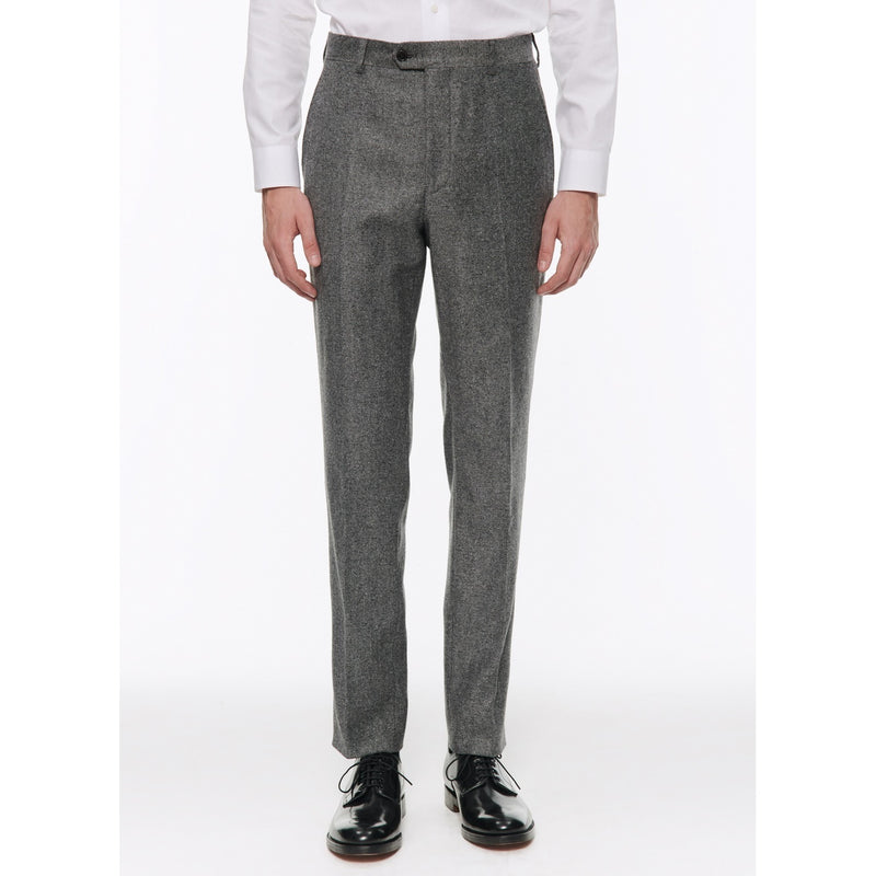 Fursac - Pantalon En Tweed De Laine Gris