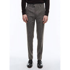 Fursac - Herringbone Carded Wool Trousers - Taupe