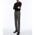 Fursac - Herringbone Carded Wool Trousers - Taupe