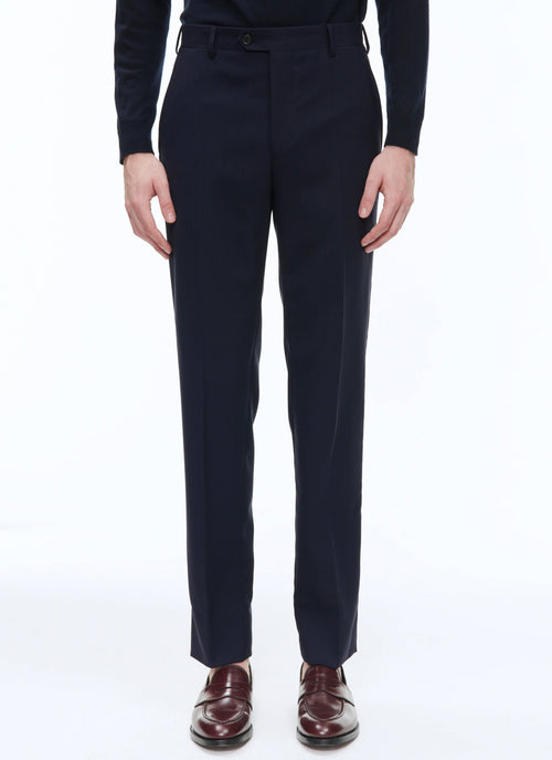 Fursac - Pantalón de traje en lona de lana - Azul carbón - Hombre