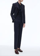 Fursac - Wool Canvas Suit Trousers - Carbon Blue - Men