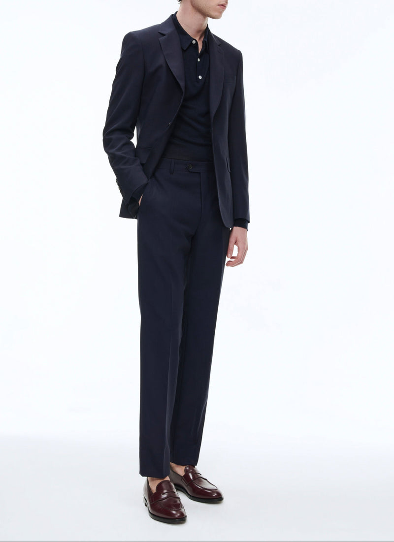 Fursac - Wool Canvas Suit Trousers - Carbon Blue - Men
