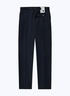 Fursac - Pantalón de traje en lona de lana - Azul carbón - Hombre