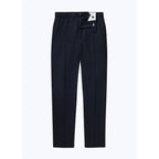 Pantalones de franela de lana tejida - Azul marino