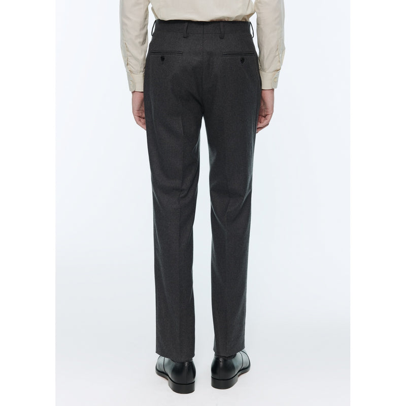 Pantalon Costume Flanelle Stretch Unie Gris Foncé - Acier