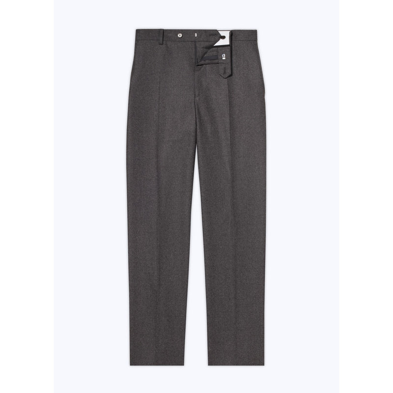 Pantalon Costume Flanelle Stretch Unie Gris Foncé - Acier