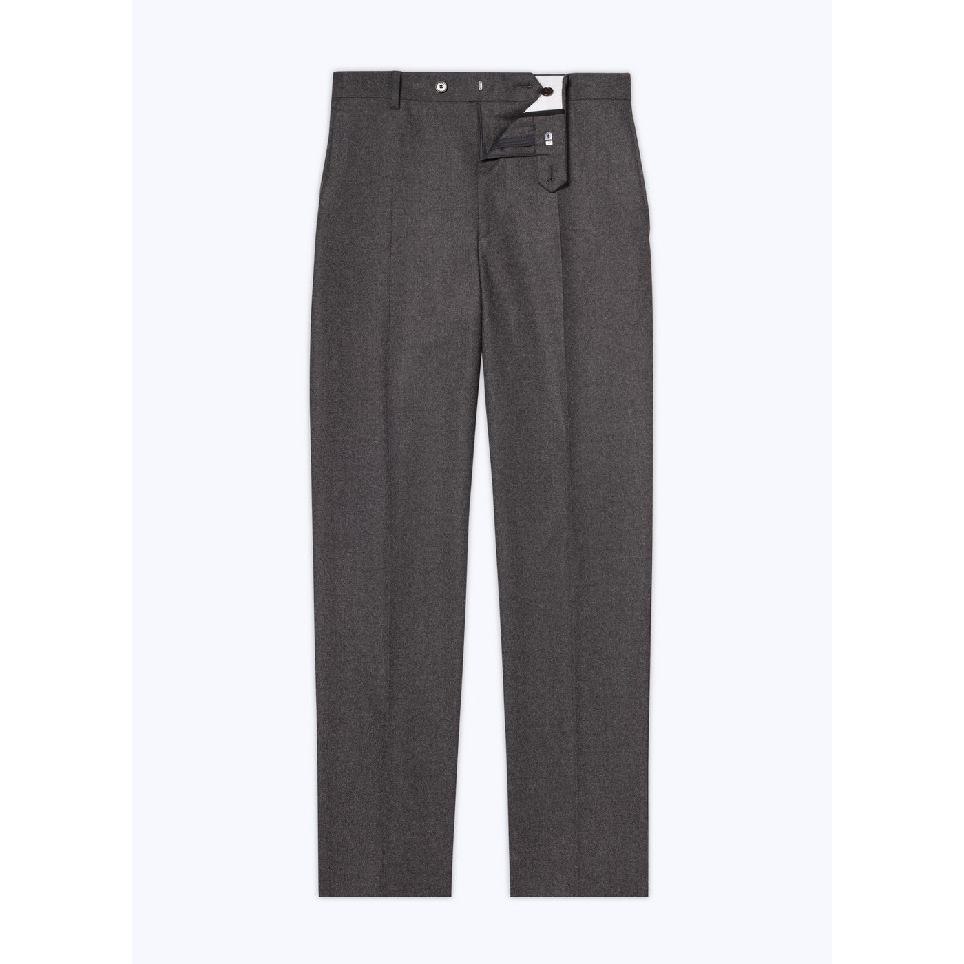 Pantalón de traje de franela elástica liso gris oscuro - Acero