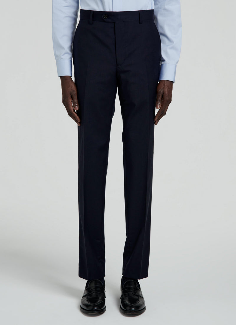Fursac - Pantalon Costume Toile Unie - Marine - Homme