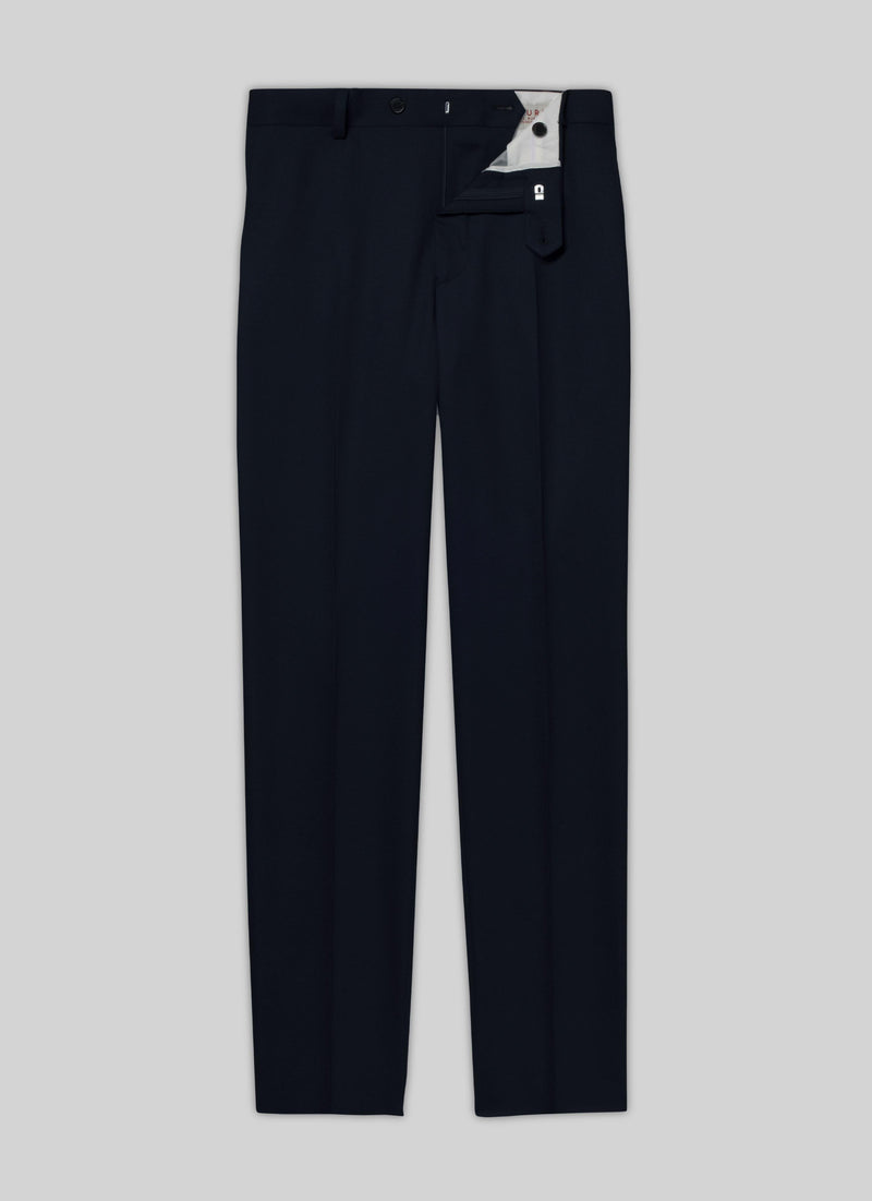 Fursac - Pantalon Costume Toile Unie - Marine - Homme