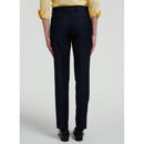 Fursac - Navy Blue Wool Natté Pants - Navy Blue