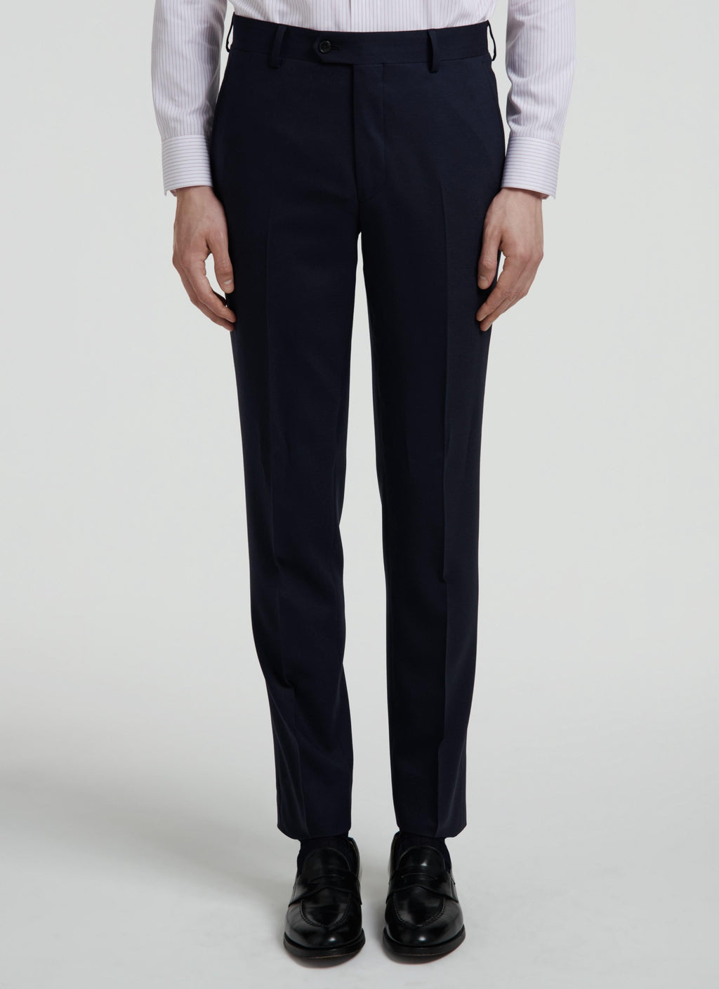 Fursac - Pantalón De Crepé De Lana Azul