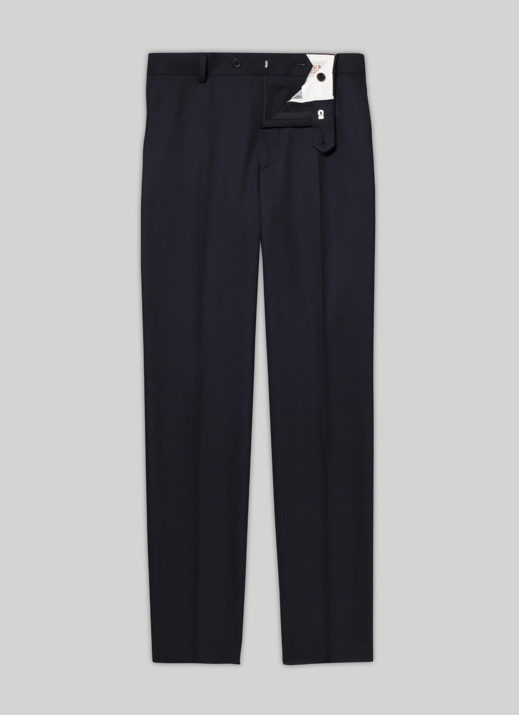 Fursac - Pantalón De Crepé De Lana Azul