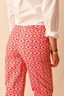Pantalon large fluide et ample avec motif à fleurs garance paris femme élégant printemps été
