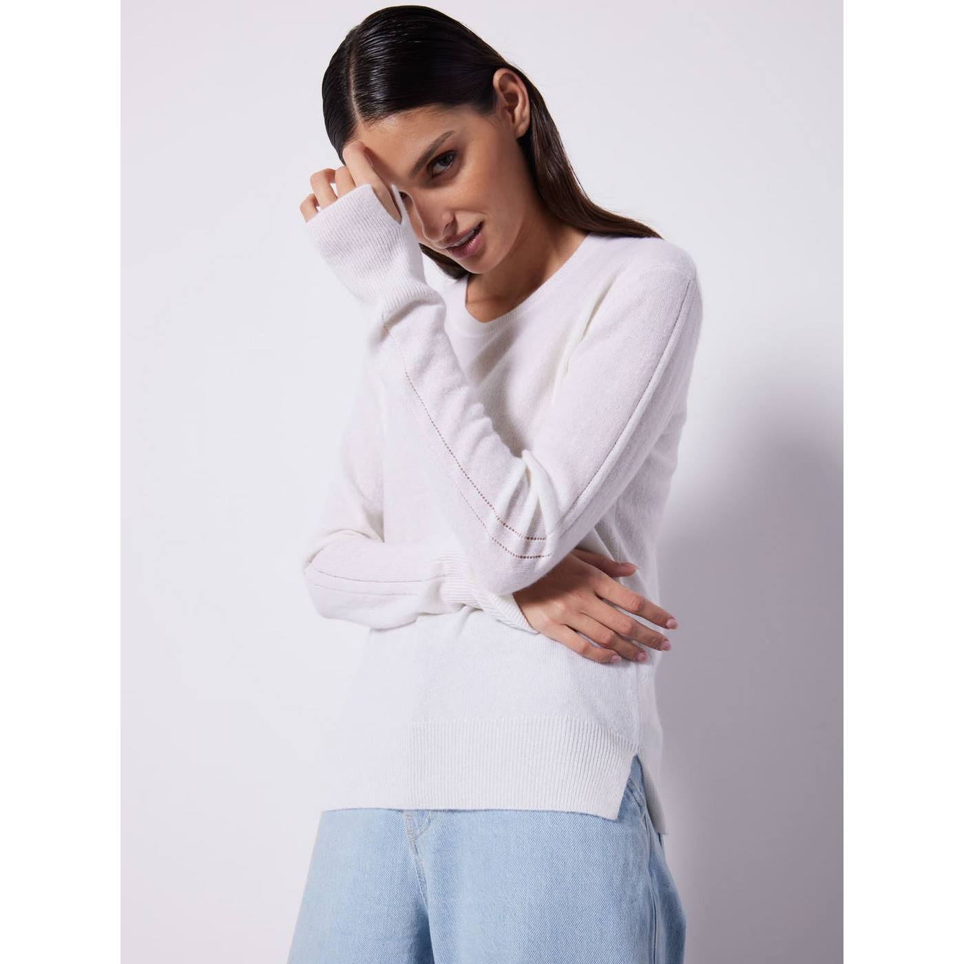 Marcia Round Neck Cashmere Jumper - Lily