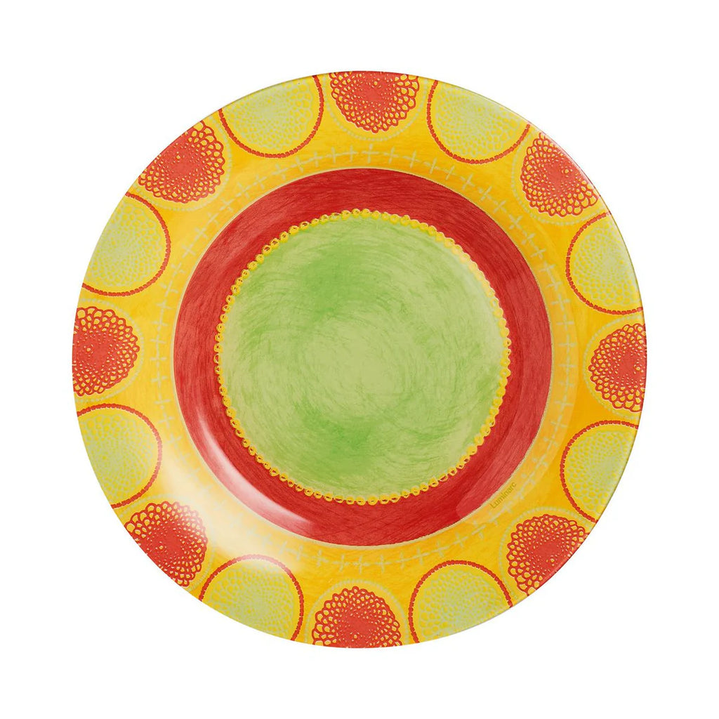 Propriano - 6 Assiettes À Dessert - Verre Opale Extra Résistant - Orange - 19Cm - Luminarc