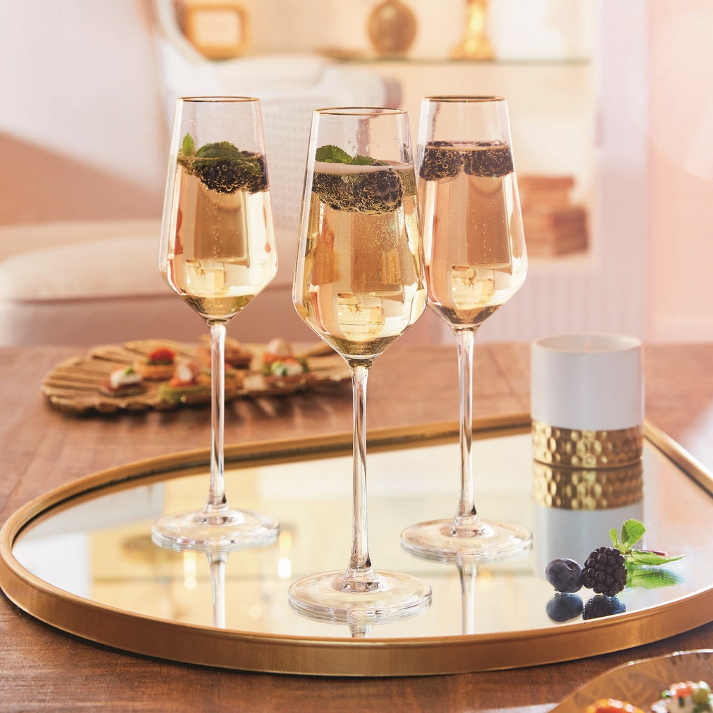 Ultime Bord Or - 4 Copas De Flauta - 23 cl - Cristal D'Arques
