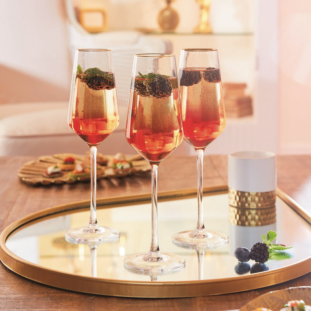 Ultime Bord Or - 4 Copas De Flauta - 23 cl - Cristal D'Arques