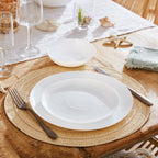Ammonite - 6 Dessert Plates - Extra-Resistant Opal Glass - White - 19cm - Luminarc