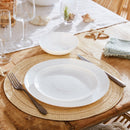 Ammonite - 6 Assiettes À Dessert - Verre Opale Extra Résistant - Blanc - 19Cm - Luminarc