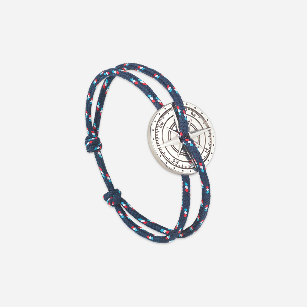 Pulsera Cirrus - Azul Marino Moteado Azul Blanco Y Rojo