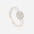 Crystal Bracelet - Beige and White Striped