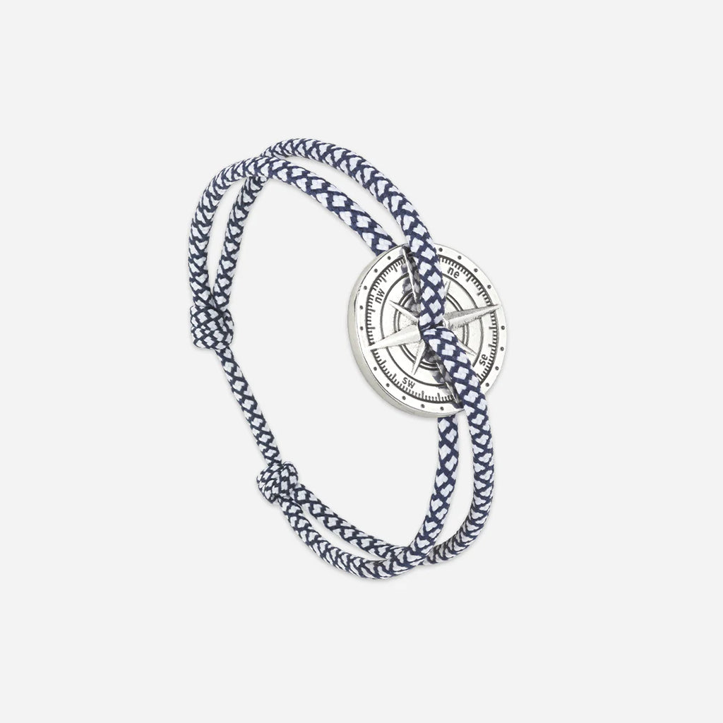 Pulsera Storm - Tablero de ajedrez azul marino y blanco