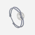 Pulsera Storm - Tablero de ajedrez azul marino y blanco