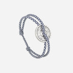 Pulsera Storm - Tablero de ajedrez azul marino y blanco