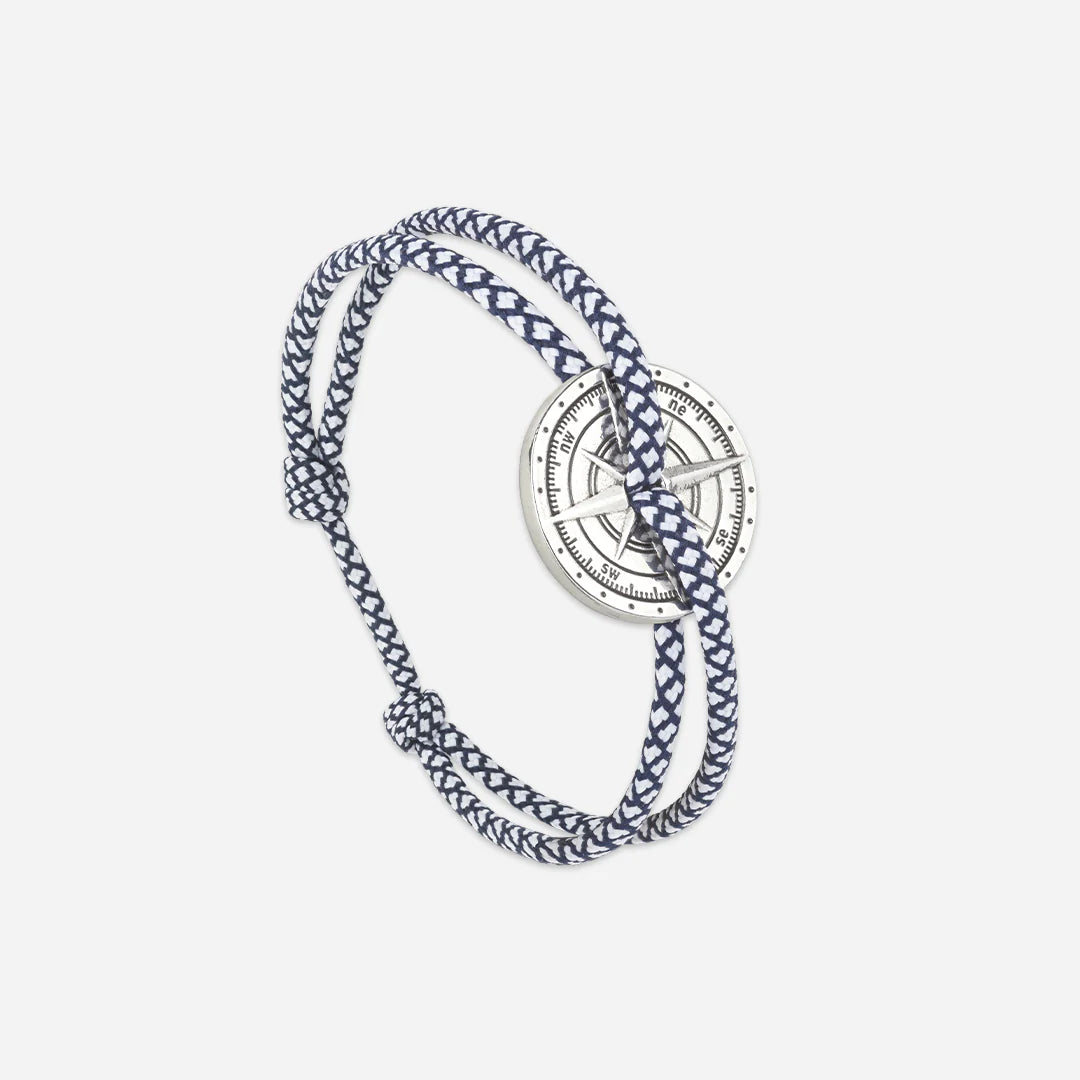 Pulsera Storm - Tablero de ajedrez azul marino y blanco