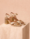 Sandalias de tacón Elea - Dorado - Mujer
