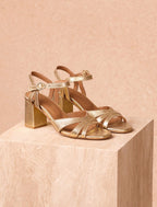 Sandalias de tacón Elea - Dorado - Mujer
