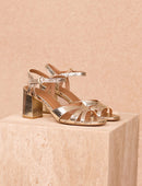 Sandales À Talon Elea - Platinium - Femme