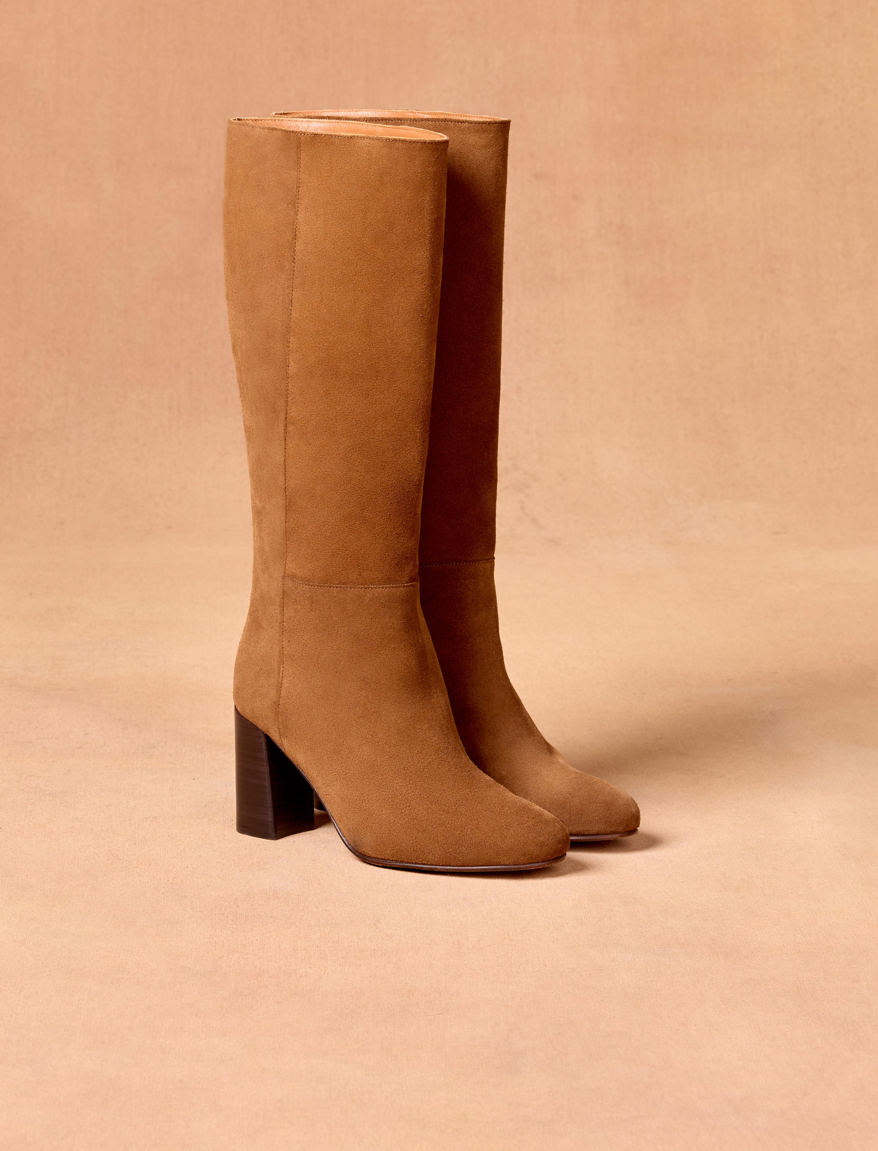 Bottes À Talon Nora - Châtain - Femme