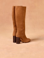 Bottes À Talon Nora - Châtain - Femme