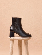Sarah Heeled Ankle Boots - Black - Women