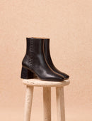 Sarah Heeled Ankle Boots - Black - Women