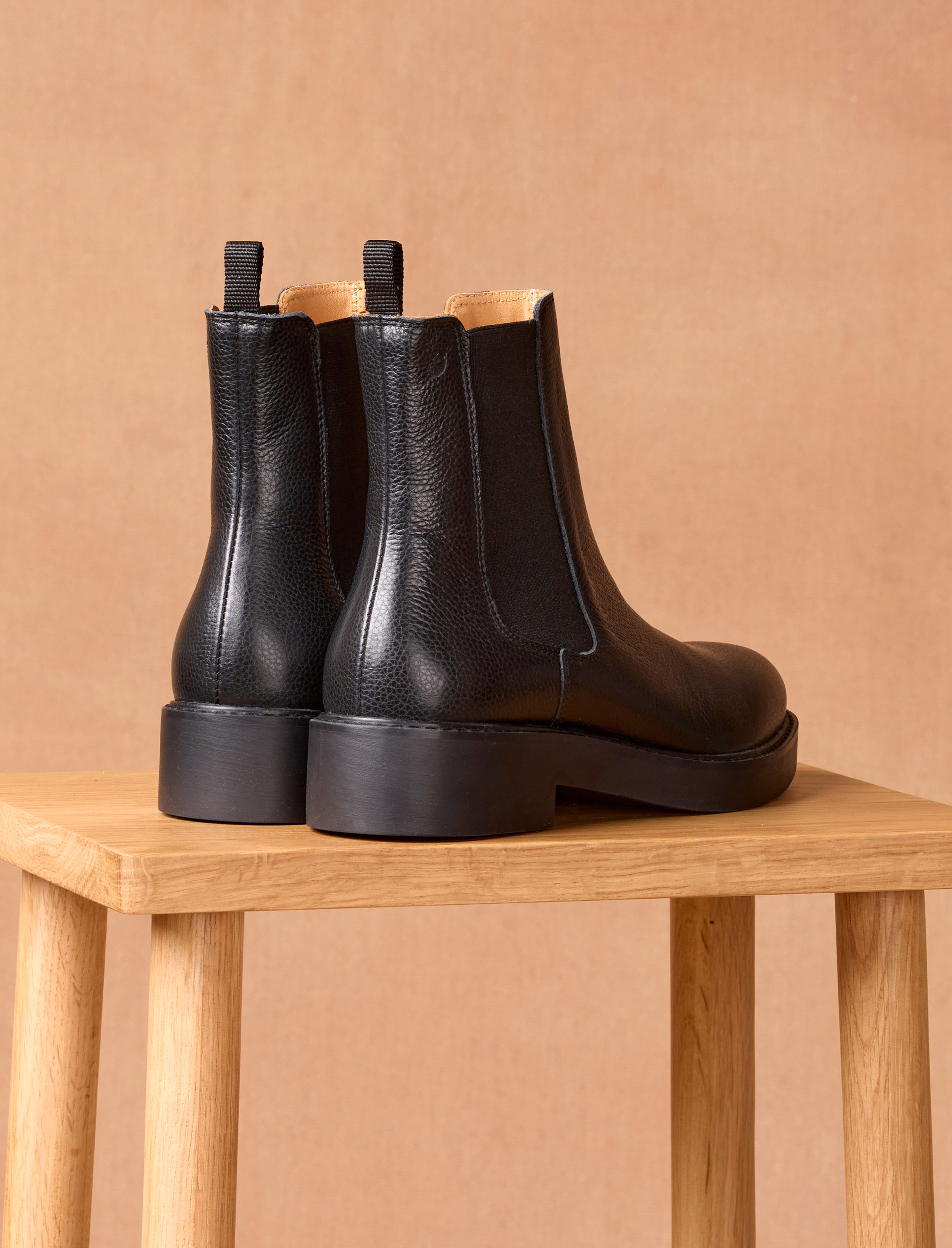 Bottines Romane - Noir Grainé - Femme