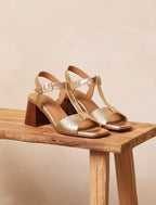 Sandales À Talon Carla - Doré - Femme