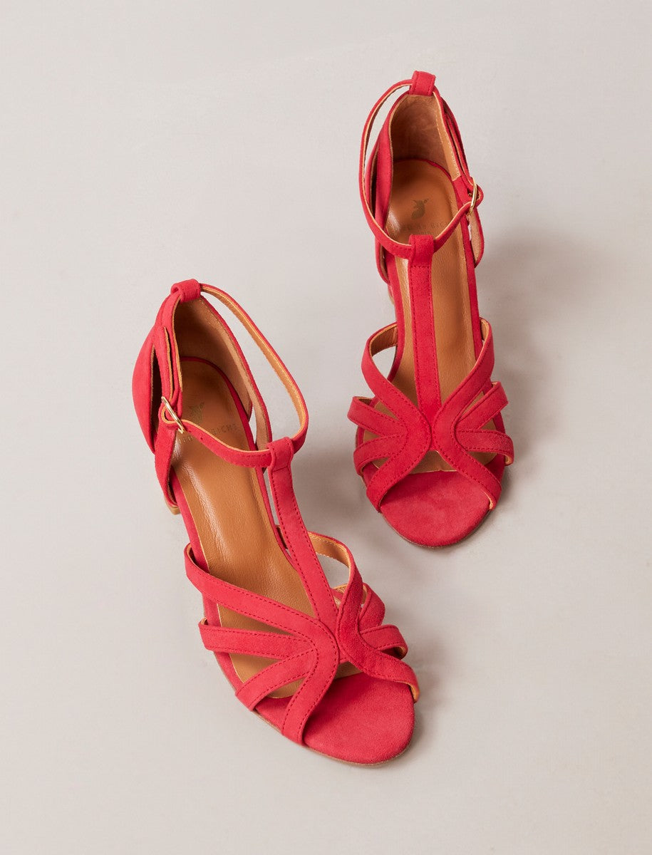 Sandales À Talon Carmen - Framboise - Femme
