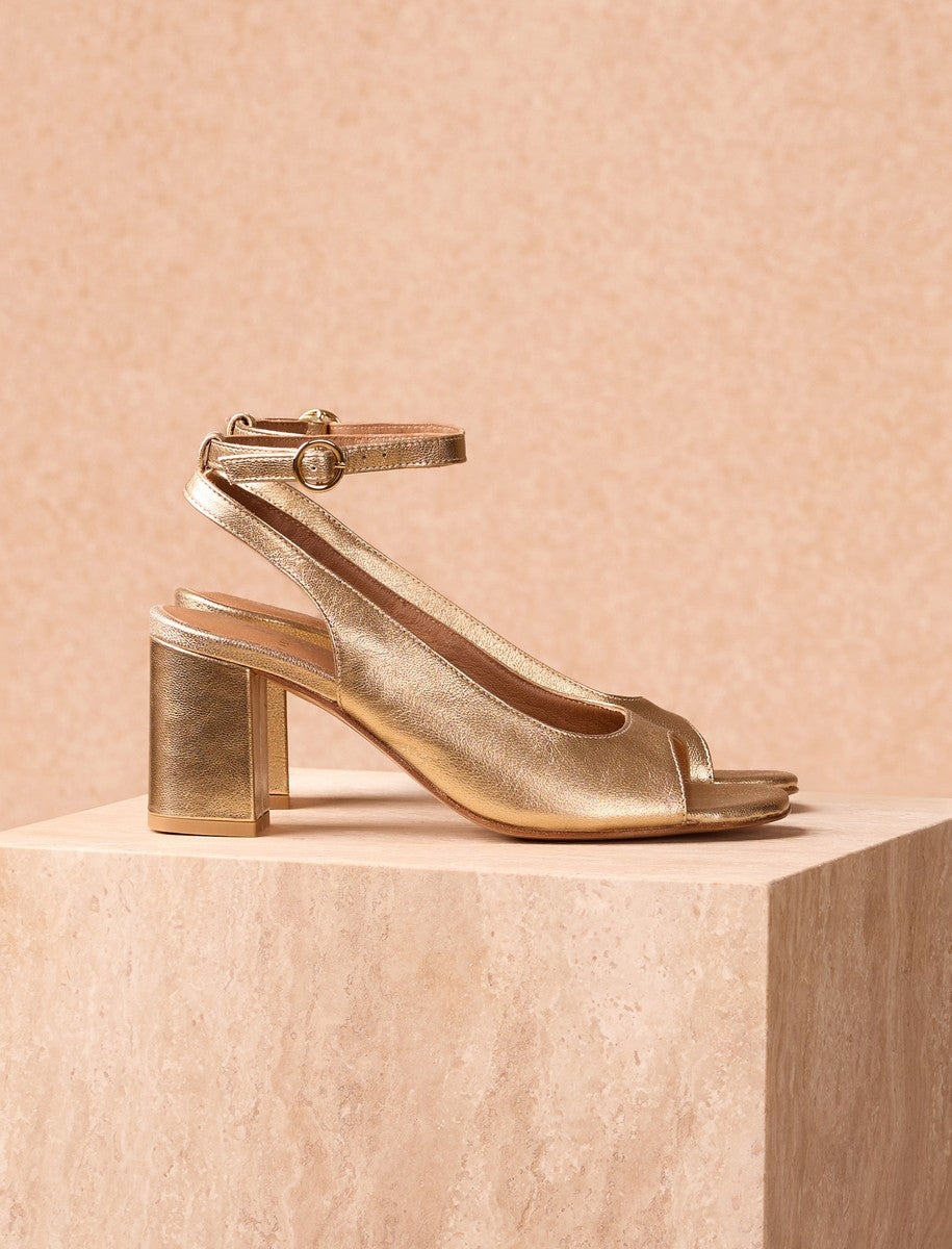 Sandalias de Tacón Joanna - Dorado - Mujer