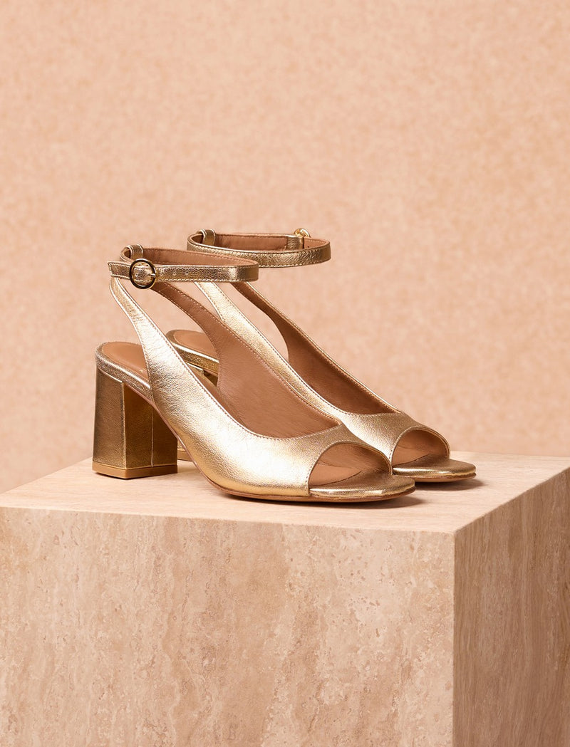 Sandales À Talon Joanna - Doré - Femme