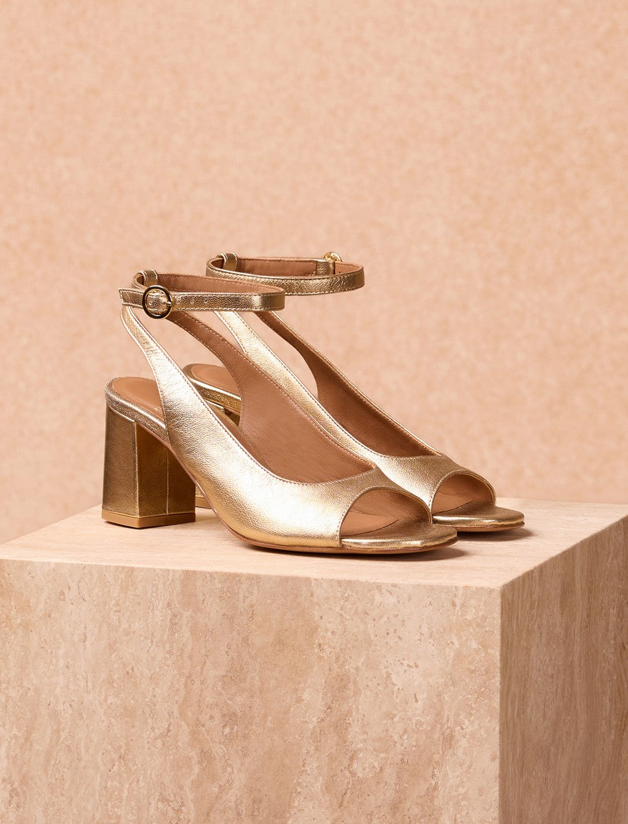 Sandalias de Tacón Joanna - Dorado - Mujer