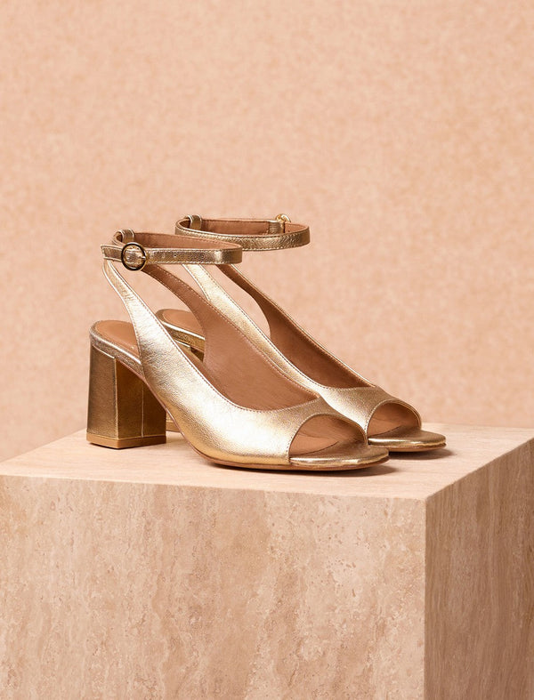 Sandalias de Tacón Joanna - Dorado - Mujer