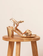 Enola Heeled Sandals - Gold - Women