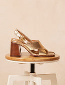 June Heeled Sandals - Gold - Women