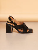 Sandalias Tacón June - Negro - Mujer