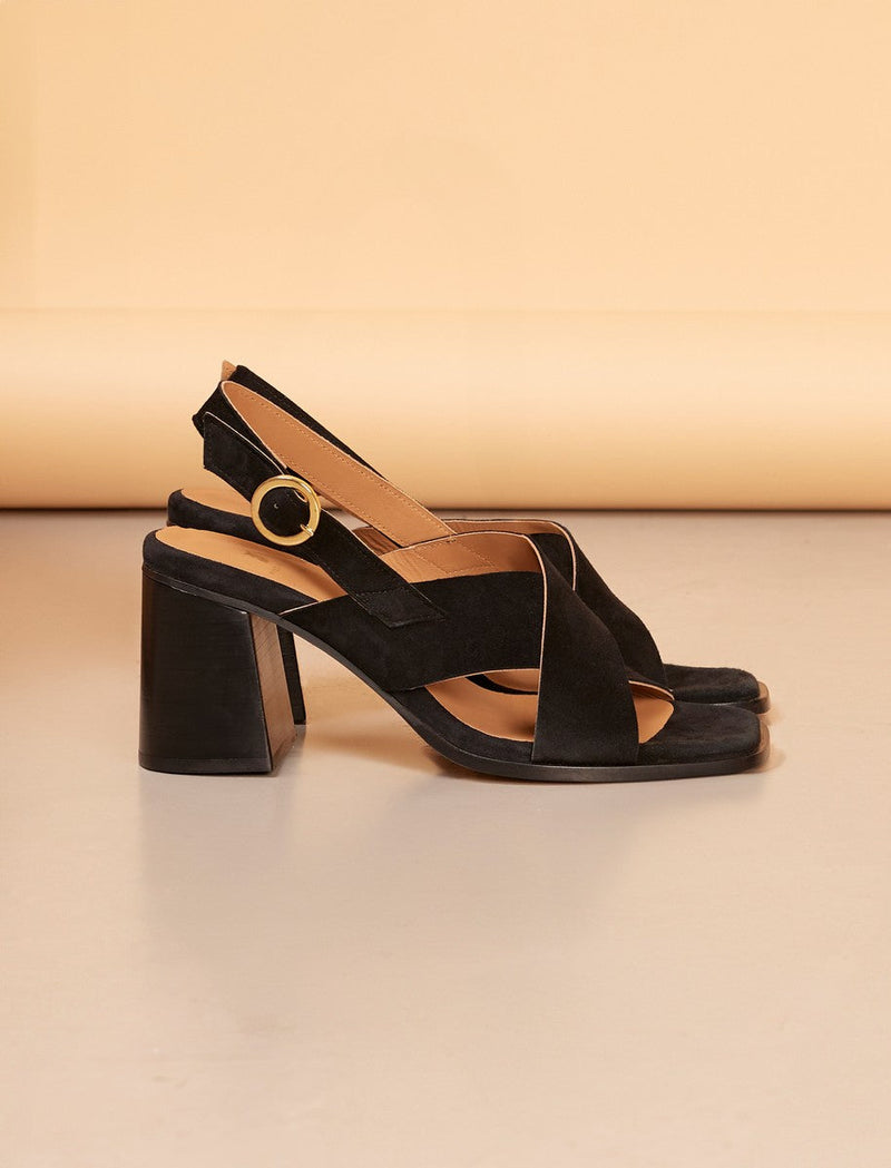 Sandalias Tacón June - Negro - Mujer
